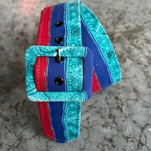 Vintage ASTOR Germany Women's Red and Blue Belt